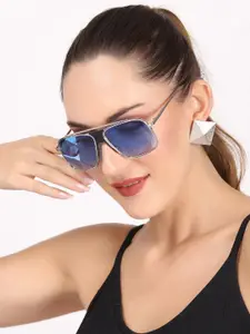 Swiss Design Women Square Sunglasses with UV Protected Lens SDGSW-6988-08