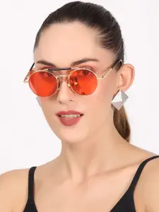 Swiss Design Women  Round Sunglasses with UV Protected Lens SDGSW-Guru Randhawa-01