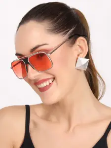 Swiss Design Women Square Sunglasses with UV Protected Lens SDGSW-6988-01