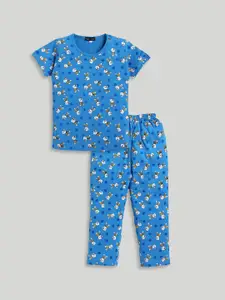 Todd N Teen Girls Conversational Printed Pure Cotton Night Suit