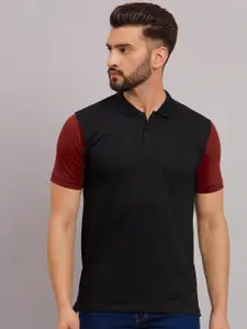 PEPPYZONE Colourblocked Polo Collar Cotton T-shirt