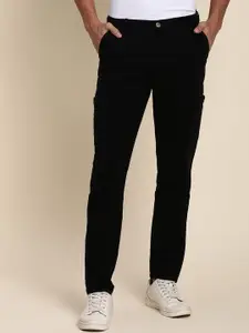 Dennis Lingo Men Mid Rise Plain Casual Cargos Trousers