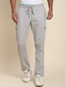 Dennis Lingo Men Mid Rise Plain Casual Cargos Trousers
