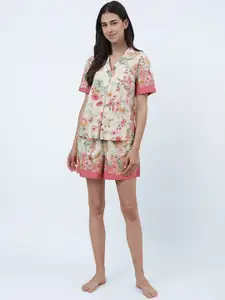 Fabindia Floral Printed Pure Cotton Night Suit