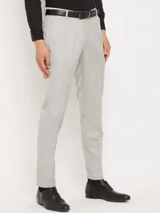 VEI SASTRE Men Smart Slim Fit Formal Mid-Waist Trouser