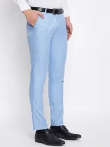 VEI SASTRE Men Smart Slim Fit Formal Trousers