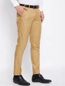 VEI SASTRE Men Smart Slim Fit Formal Mid-Waist Trouser