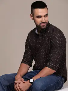 Nautica Men Slim Fit Pure Cotton Printed Casual Shirt