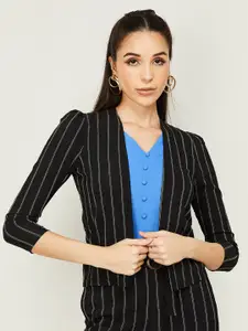 CODE by Lifestyle Open Front Striped Crop Shrug