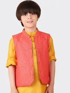 Fabindia Boys Printed Woven Nehru Jacket