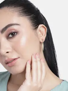 Estele Gold-Plated Contemporary Drop Earrings