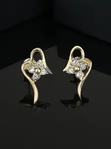 Estele Gold-Plated Floral Studs Earrings