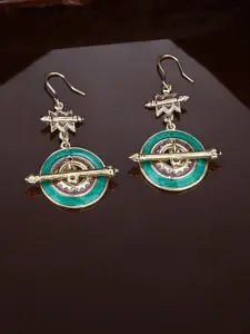 Estele Gold-Plated Circular Drop Earrings