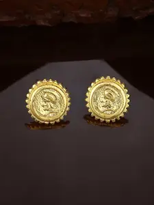 Estele Gold-Plated Circular Studs Earrings