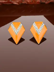 Estele Gold-Plated Geometric Studs Earrings