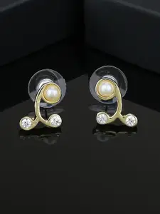 Estele Gold-Plated Contemporary Studs Earrings