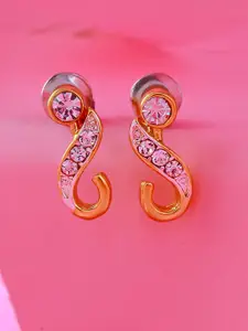 Estele Gold-Plated Contemporary Studs Earrings