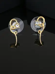Estele Gold-Plated Contemporary Studs Earrings