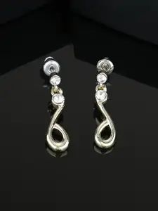 Estele Gold-Plated Contemporary Drop Earrings