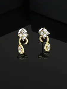 Estele Gold-Plated Floral Studs Earrings
