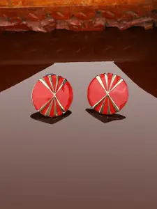 Estele Gold-Plated Circular Studs Earrings