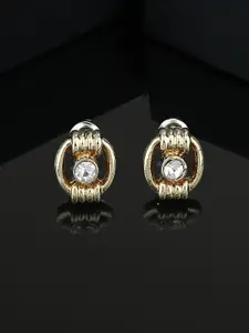 Estele White Circular Studs Earrings