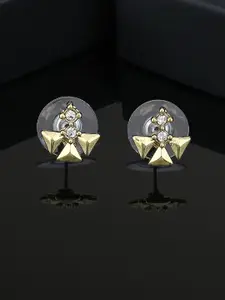 Estele Gold-Plated Contemporary Studs Earrings