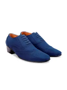 Bxxy Men Textured Comfortable Suede Height Increasing Party Brogues