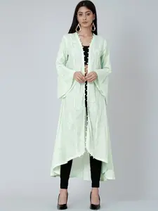 First Resort by Ramola Bachchan Embroidered High-Low Cotton Longline Shrug
