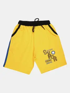 V-Mart Boys Typography Printed Cotton Regular Shorts