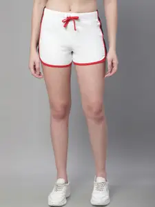 Rute Women High-Rise Slim Fit Cotton Sports Shorts