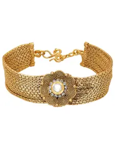 Adwitiya Collection Women Brass Gold-Plated Link Bracelet