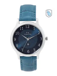 maxima Men Leather Straps Analogue Watch 44965LMGI