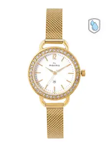 maxima Women Stainless Steel Bracelet Style Straps Analogue Watch O-64332CMLY