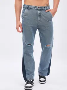 FUGAZEE Men Slash Knee Bootcut Flared Cotton Jeans