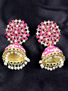 Krelin Gold-Plated Dome Shaped Jhumkas Earrings
