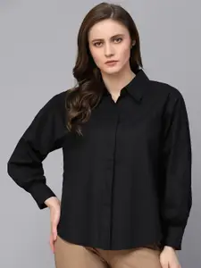 Gipsy Spread Collar Long Sleeves Cotton Casual Shirt