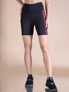KICA Women Skinny Fit High-Rise Rapid Dry Technology Training Or Gym Sports Shorts