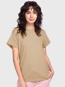 Bewakoof Women Brown Boyfriend T-shirt