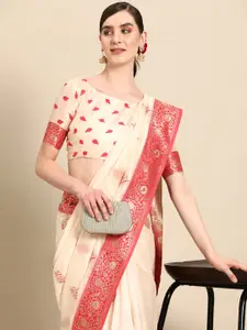 Saree mall Woven Design Bagh Zari Organza Banarasi Saree