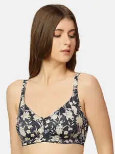 Triumph Floral Printed Non Padded All Day Comfort Minimizer Bra