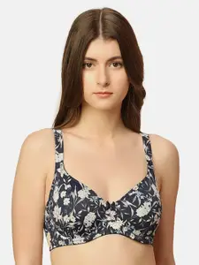 Triumph Floral Printed Non Padded Underwired All Day Comfort Minimizer Bra