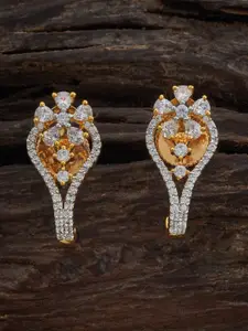 Kushal's Fashion Jewellery Gold-Plated Floral Design Contemporary Studs Earrings
