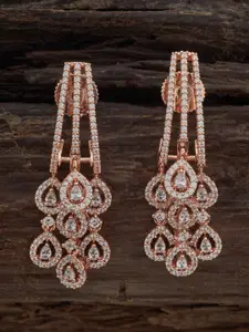 Kushal's Fashion Jewellery Kushal's Fashion Jewellery Rose-Gold Plated Contemporary Drop Earrings