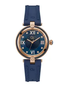 GC GUESS COLLECTION Fusion Cable Blue Round Dial Women Quartz Analog Watch - Z15004L7MF