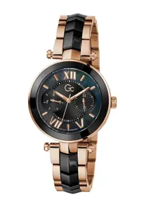 GC GUESS COLLECTION Illusion Black Round Dial Women Quartz Analog Watch - Y92004L2MF