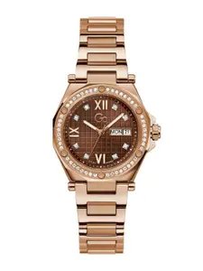 GC GUESS COLLECTION Legacy Lady Brown Round Dial Women Quartz Analog Watch - Z20001L4MF