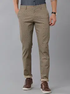 Classic Polo Men Self Design Classic Slim Fit Chinos Trousers