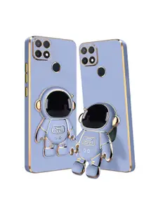 Karwan Oppo A15 Phone Back Case With Astronaut Holster Stand