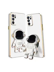 Karwan Oppo Reno 6 Pro Phone Back Case With Astronaut Holster Stand